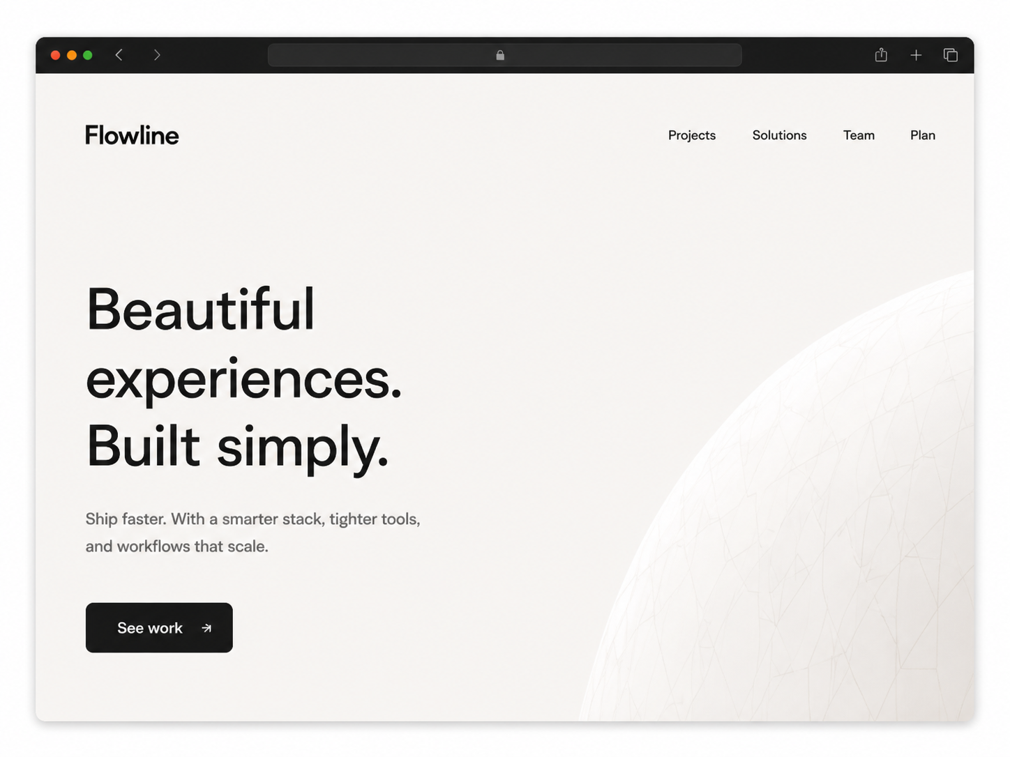 Flowline Marketing Site interface