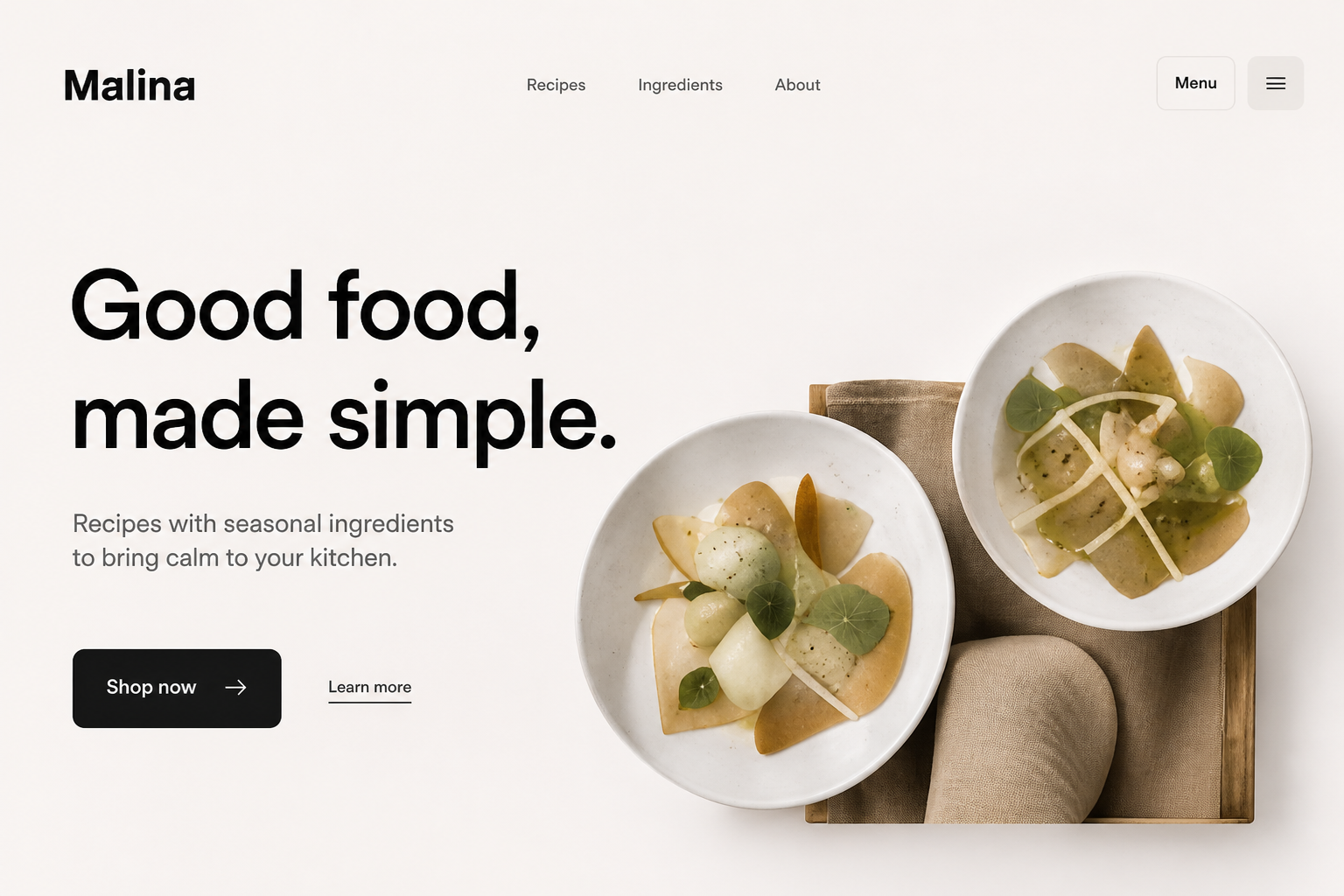 Malina Web App interface